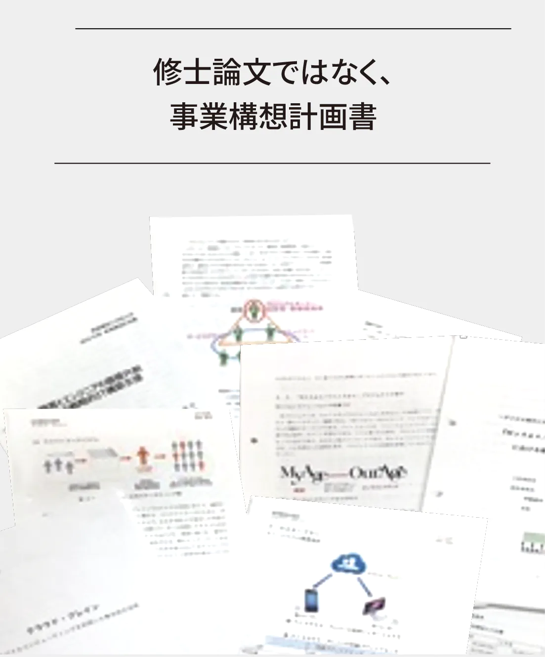 修士論文ではなく、事業構想計画書