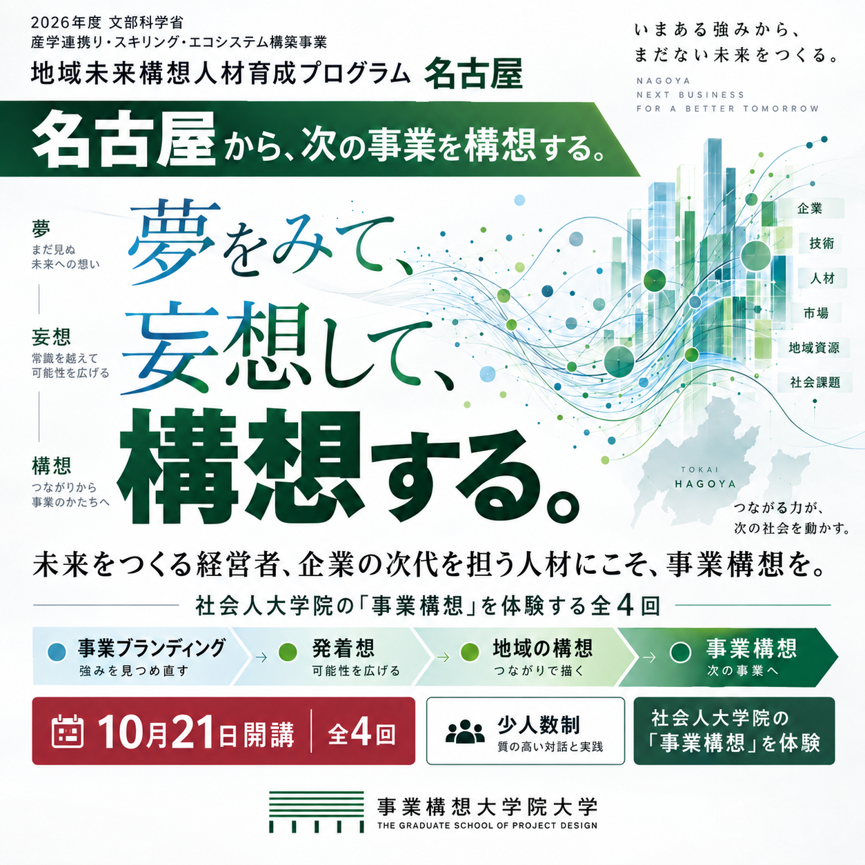 地域未来構想人材育成プログラム（名古屋）10/21開講・全4回